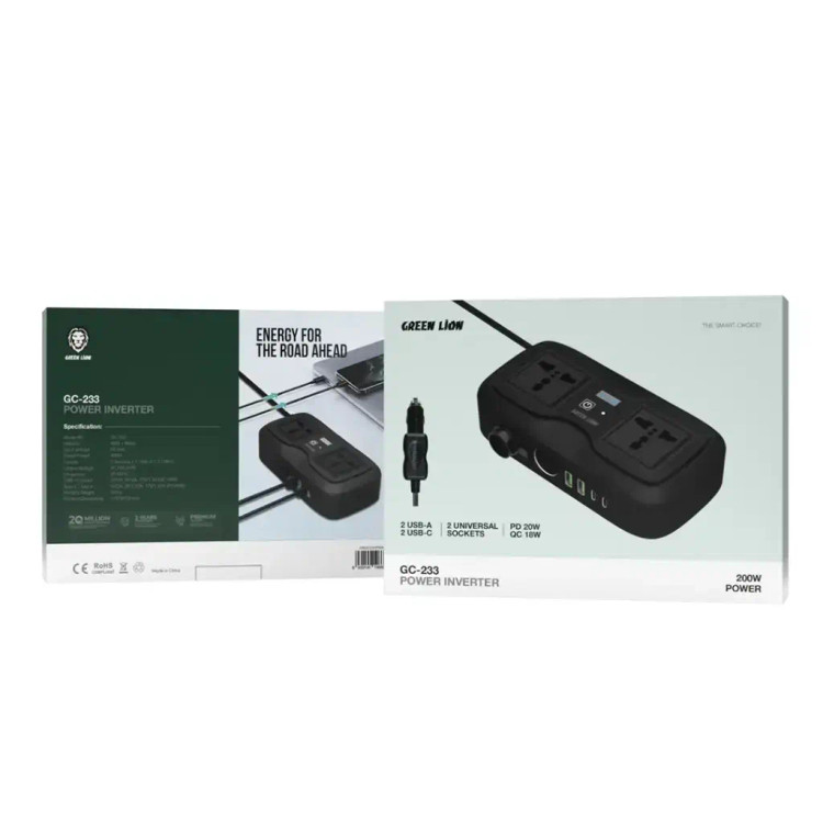 گجت اینورتر خودرو گرین لاین Green Lion GC-233