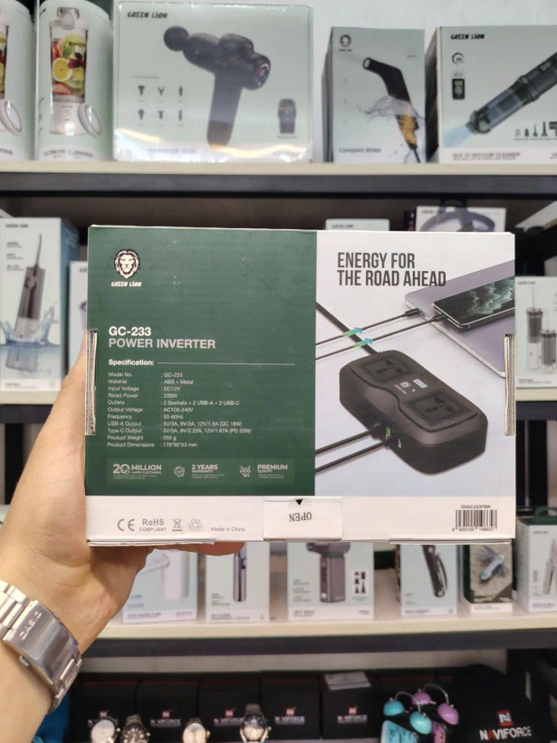 گجت اینورتر خودرو گرین لاین Green Lion GC-233