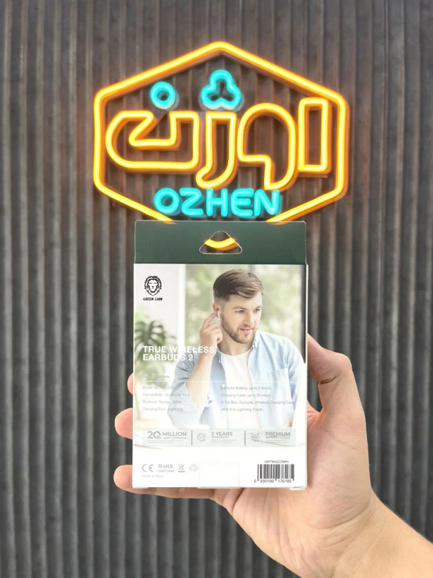 ایرپاد سری 2 گرین لاین EARBUDS 2 GREEN LION